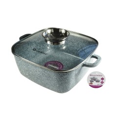 Zestaw Garnki Brytfanny Ceramiczne Marmurowe Indukcja Edel Hoff 6 elementów