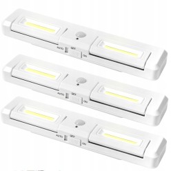 Zestaw 3 lampek LED z czujnikiem ruchu do mebli 22cm