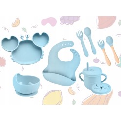 Naczynia Silikonowe Dla Niemowląt Komplet 10 Elementów