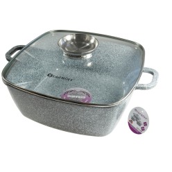 Zestaw Garnki Brytfanny Ceramiczne Marmurowe Indukcja Edel Hoff 6 elementów