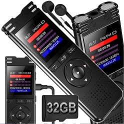 Dyktafon Profesjonalny Aktywacja Głosem Jakość 1536Kbps 32GB