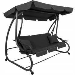 Huśtawka Ogrodowa z Moskitierą i Poduszkami Rozkładania 210x100