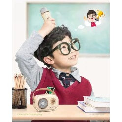 Zestaw 2w1 Głośnik Bluetooth z Mikrofonem Karaoke w Stylu Retro