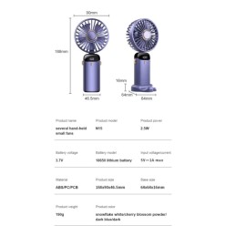 2w1 Przenośny Mini Wentylator i Stojak Na Telefon