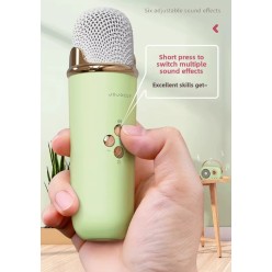 Zestaw 2w1 Głośnik Bluetooth z Mikrofonem Karaoke w Stylu Retro