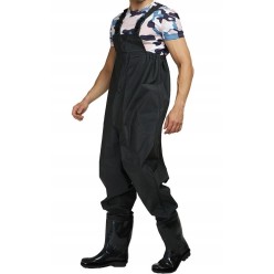 Wodoodporne Spodnie Wodery Wędkarskie z Szelkami R. 45