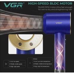 Profesjonalna Suszarka Do Włosów VGR V-445 Silnik BLDC 110 000 obr/min 2000W