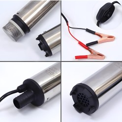 Pompa z Wężem Pompka do Paliwa Wody Ropy Oleju Zasilacz 12V 230V