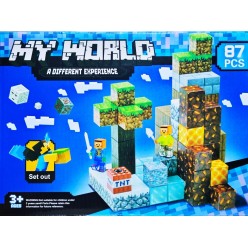 Magnetyczne Klocki Minecraft 87 Elementów 2 Figurki