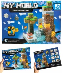 Magnetyczne Klocki Minecraft 87 Elementów 2 Figurki