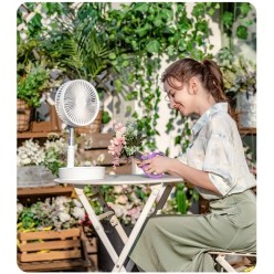 Przenośny Wentylator Biurkowy lub Stojący 4 Funkcje Akumulator