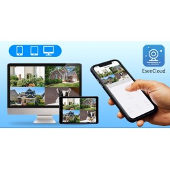 Bezprzewodowy Monitoring Rejestrator Zestaw Monitoringu 4x Kamera HD WiFi