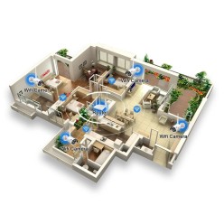 Bezprzewodowy Monitoring Rejestrator Zestaw Monitoringu 4x Kamera HD WiFi