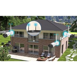Bezprzewodowy Monitoring Rejestrator Zestaw Monitoringu 4x Kamera HD WiFi