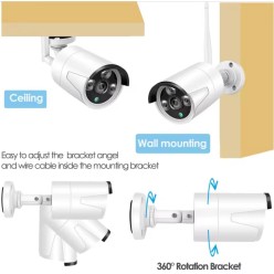 Bezprzewodowy Monitoring Rejestrator Zestaw Monitoringu 4x Kamera HD WiFi