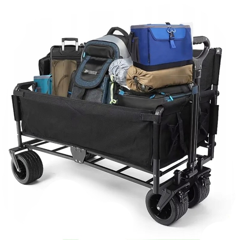 Plażowy Ogromny Wózek Plażowy z Funkcją Siedziska i Leżanki