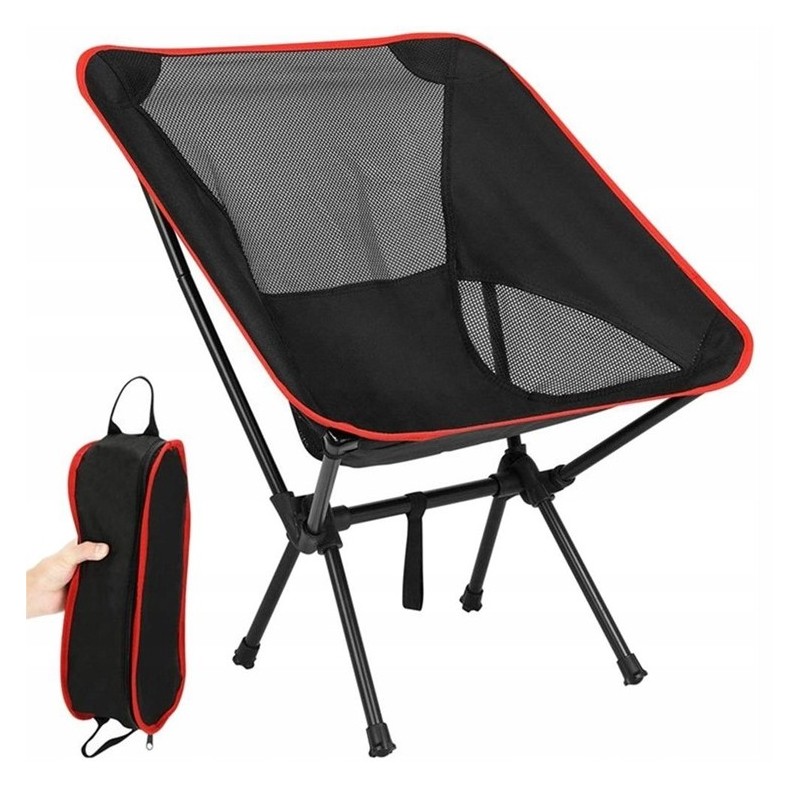 Krzesełko Kempingowe Składane z Pokrowcem do 120KG
