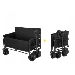 Plażowy Ogromny Wózek Plażowy z Funkcją Siedziska i Leżanki