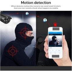 Bezprzewodowy Monitoring Rejestrator Zestaw Monitoringu 4x Kamera HD WiFi