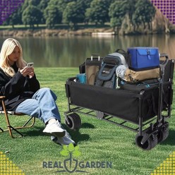 Plażowy Ogromny Wózek Plażowy z Funkcją Siedziska i Leżanki