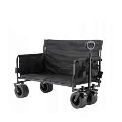 Plażowy Ogromny Wózek Plażowy z Funkcją Siedziska i Leżanki