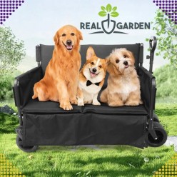 Plażowy Ogromny Wózek Plażowy z Funkcją Siedziska i Leżanki