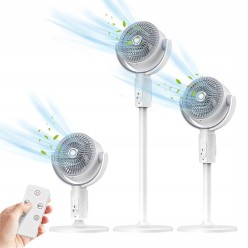 Nowoczesny Podłogowy Wentylator Bezprzewodowy z Akumulatorem Oscylacyjny