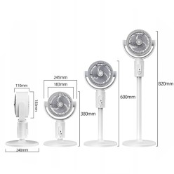 Nowoczesny Podłogowy Wentylator Bezprzewodowy z Akumulatorem Oscylacyjny