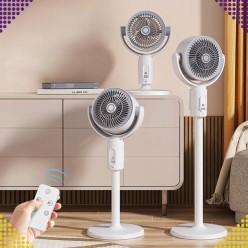 Nowoczesny Podłogowy Wentylator Bezprzewodowy z Akumulatorem Oscylacyjny