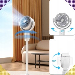 Nowoczesny Podłogowy Wentylator Bezprzewodowy z Akumulatorem Oscylacyjny