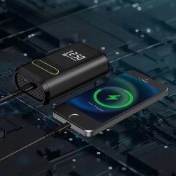 Elektryczna Pompka Do Kół Materaca Piłki Kompresor Powerbank Latarka