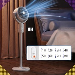 Nowoczesny Podłogowy Wentylator Bezprzewodowy z Akumulatorem Oscylacyjny