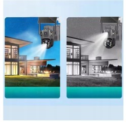 Podwójna Kamera Solarna GSM LTE SIM 4G Zewnętrzna Obrotowa