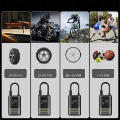 Elektryczna Pompka Do Kół Materaca Piłki Kompresor Powerbank Latarka