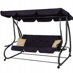 2w1 Ogrodowa Huśtawka Łóżko Leżanka 4 Osobowa 241cm