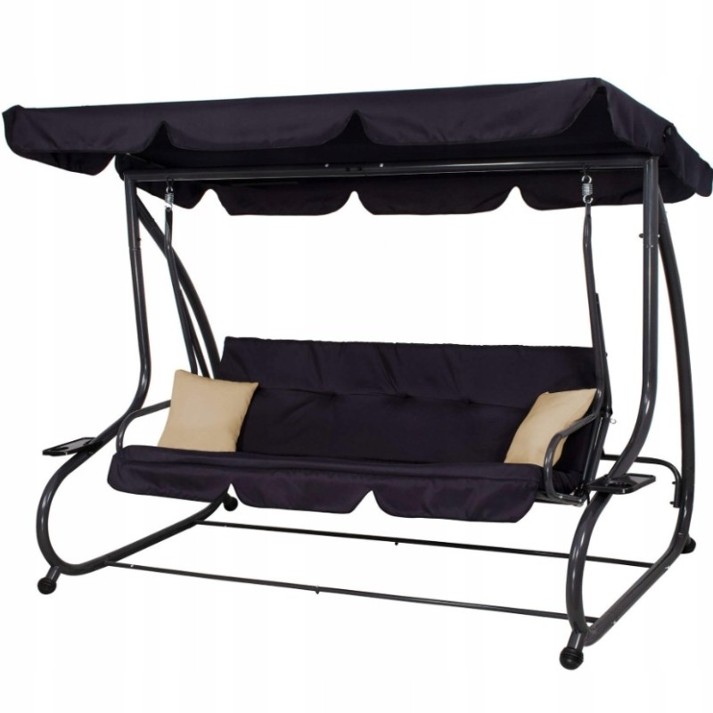 2w1 Ogrodowa Huśtawka Łóżko Leżanka 4 Osobowa 241cm