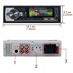 Radio Samochodowe z Pilotem 1-DIN Bluetooth 4x60W