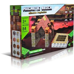 Magnetyczne Klocki Minecraft 3D Kostki Budowlane Zestaw 84 el