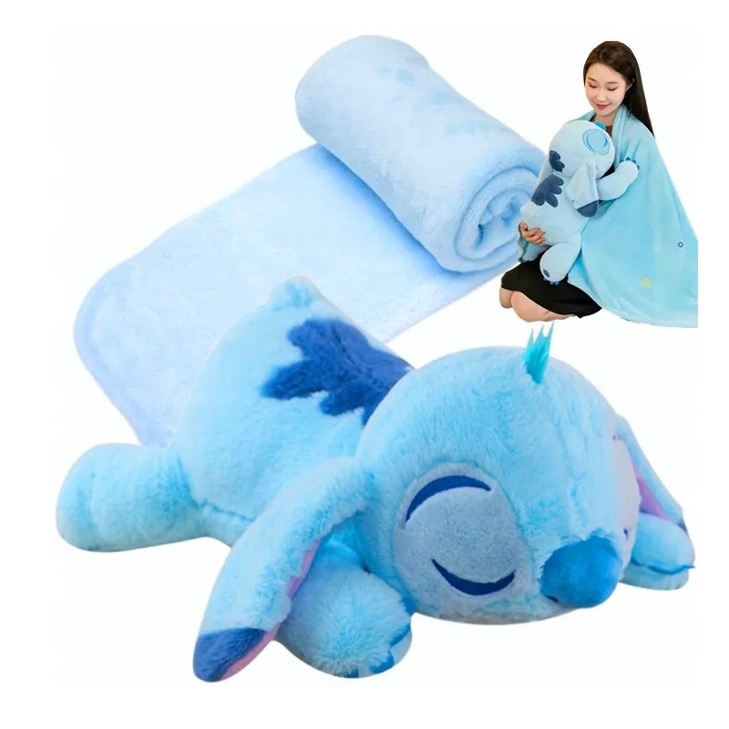 Stitch 3w1 Maskotka Poduszka Kocyk 160x110