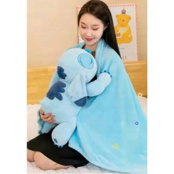 Stitch 3w1 Maskotka Poduszka Kocyk 160x110