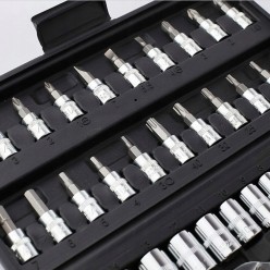 Klucze Nasadowe Grzechotka Zestaw Kluczy 46 El. Torx