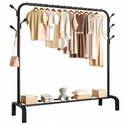 Wieszak na Ubrania Wolno Stojący Stojak Na Buty 110x146cm