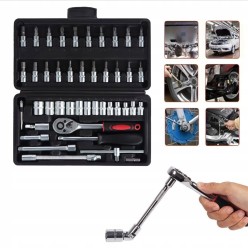 Klucze Nasadowe Grzechotka Zestaw Kluczy 46 El. Torx