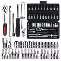 Klucze Nasadowe Grzechotka Zestaw Kluczy 46 El. Torx