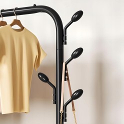 Wieszak na Ubrania Wolno Stojący Stojak Na Buty 110x146cm