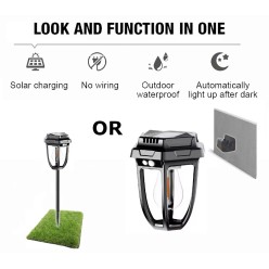 2w1 Ogrodowa Lampa Solarna Do Gruntu Lub Na Ścianę Zestaw Lampki 4szt