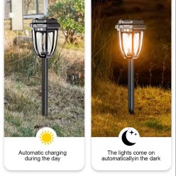 2w1 Ogrodowa Lampa Solarna Do Gruntu Lub Na Ścianę Zestaw Lampki 4szt