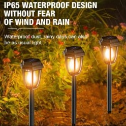 2w1 Ogrodowa Lampa Solarna Do Gruntu Lub Na Ścianę Zestaw Lampki 4szt