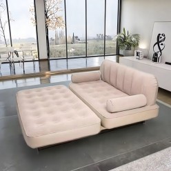 Dmuchany Materac Dwuosobowy Sofa Rozkładane Łóżko na Plażę 180cm x 147cm