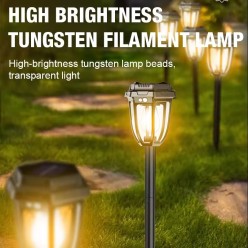 2w1 Ogrodowa Lampa Solarna Do Gruntu Lub Na Ścianę Zestaw Lampki 4szt